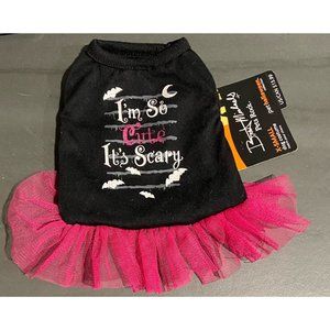I’m so cute it’s scary pink and black tutu pet outfit size xs